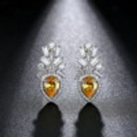 Alloy Fashion Geometric Earring  (main Stone White Zirconium) Nhtm0554-main-stone-white-zirconium sku image 4