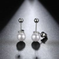 Jinse Kupfer Eingelegt 3a Zirkon Eingelegt Mit Stillen Ohrringe Koreanische Mode Perle Weibliche Ohrringe Hersteller Großhandel Großhandel sku image 2