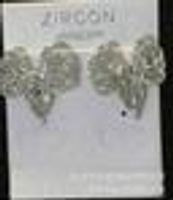 Alloy Simple Bows Earring  (powder Zirconium Platinum T08c07) Nhtm0564-powder-zirconium-platinum-t08c07 sku image 4