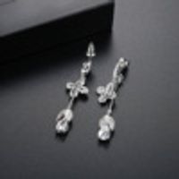 Alloy Korea Geometric Earring  (white Zirconium White Alloy) Nhtm0503-white-zirconium-white-alloy sku image 2