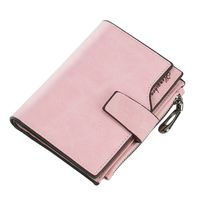 Women's Solid Color Pu Leather Side Zipper Card Holders sku image 4