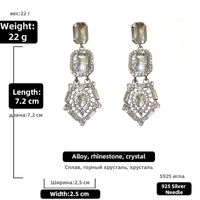 Wholesale Baroque Geometric Rhinestone Crystal Earrings Nihaojewelry sku image 2