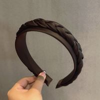Wholesale Simple Solid Color Braided Wide-brimmed Headband Nihaojewelry sku image 8