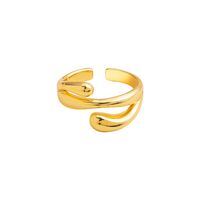 Wholesale Jewelry Geometric Twist Circle Glossy Open Ring Nihaojewelry sku image 13