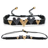 Simple Punk Style Stacked Bracelet Set Miyuki Beads Cross Heart Bracelet sku image 2