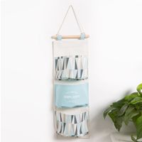 Geometric Series New Semicircle 3 Pocket Storage Hanging Bag Sundries Groceries Hanging Bag Kitchen Bedroom Storage sku image 3