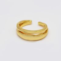 Fashion European Wide Women's Ring Brass Exaggerated Ring sku image 8