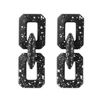 E10061 Europe And America Cross Border Exaggerated Jewelry Personality Black And White Dots Earrings Fashion Temperamental Cold Style Alloy Earring sku image 3