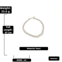 Retro Multi-layer Winding Pearl Necklace European And American Ins French Elegant Simple Choker Fashion Special-interest Clavicle Chain sku image 3