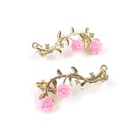 Fashion Creative Leaf Rose Pattern Stud Earrings Ornament main image 1