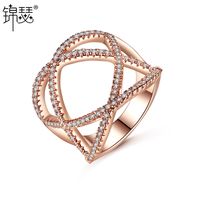 Alloy Fashion Geometric Ring  (rose Alloy Meiwei 8.5) Nhtm0509-rose-alloy-meiwei-8.5 sku image 10