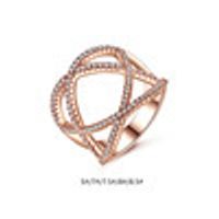 Alloy Fashion Geometric Ring  (rose Alloy Meiwei 8.5) Nhtm0509-rose-alloy-meiwei-8.5 sku image 13