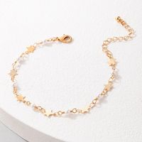Simple Jewelry Pearl Single-layer Geometric Star Alloy Anklet Foot Ornaments main image 4