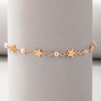 Simple Jewelry Pearl Single-layer Geometric Star Alloy Anklet Foot Ornaments main image 5