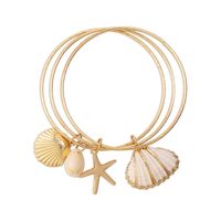 Fashion Multi-layer Female Shell Starfish Vacation Simple Metallic Bracelet sku image 1