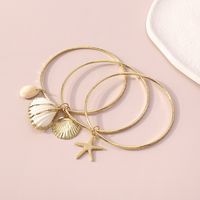 Moda Multi-capa Mujer Concha Estrella De Mar Vacaciones Simple Metálico Pulsera main image 6