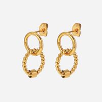 Fashion Geometric Plating Stainless Steel No Inlaid Gold Plated Earrings main image 3