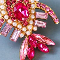 Fashion Simple Creative  Cute Pink Fish Shape Diamond Female Alloy Earrings main image 3