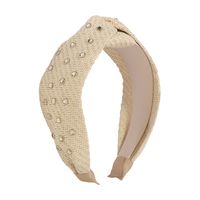 Fashion Simple Straw Wide Edge Geometry Patternknotted Hair Accessories Headband sku image 3
