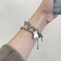 Fashion Simple Double-layer Bear Alloy Bracelet Female main image 1