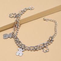 Fashion Simple Double-layer Bear Alloy Bracelet Female main image 3