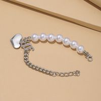 2022 New Cute Metal Pearl Chain  Heart Pendant Bracelet Female main image 5
