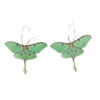 Fashion Elegant Acrylic Green Butterfly Pendant Earing Female main image 4