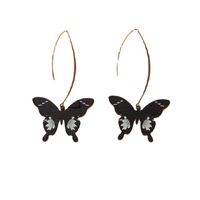 Fashion Simple Printed Black Butterfly Alloy Earrings Wholesale main image 2