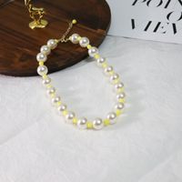 Bunte Perlen Kontrast Perle Persönlichkeit Halskette sku image 1