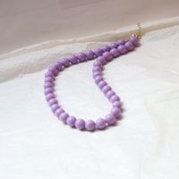 Solid Color Beaded Pearl Sweet Necklace Multicolors main image 4
