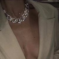 Collar Corto Hueco De Cadena Gruesa Con Diamantes De Imitación main image 4