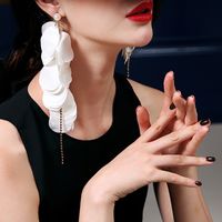 Personalisierte Schöne Asymmetrische Stoff Lange Fringe Ohrringe Ohrringe main image 1