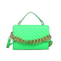 Fashion Simple Solid Color Diamond Small Chain Crossbody Shoulder Bag 19*13*6.5cm sku image 1