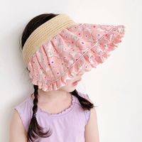 Summer Children's Shell Hat Topless Hat Sun Protection Hat Sun-proof Korean Baby Big Brim Beach Hat main image 3