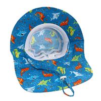 Children's Printed Cartoon Animal Bucket Hat Summer Big Brim Sun-proof Shawl Hat Beach Sun Hat main image 4