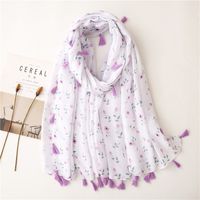 Korean Fashion Style Gauze Beach Towel Sunscreen Shawl Scarf sku image 1