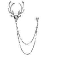 New Style Fashion Chain Elk Shape Inlaid Rhinestone Alloy Brooch main image 6