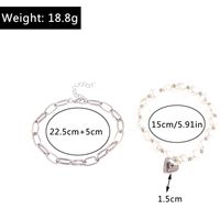 2022 New Style Shell Shape Pendant Pearl Double Layer Anklet main image 3