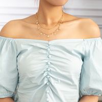 Fashion Simple Star Women's Inlaid Zircon Copper Necklace Set main image 1