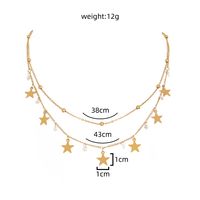 Fashion Simple Star Women's Inlaid Zircon Copper Necklace Set main image 6