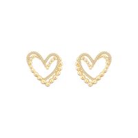 Fashion Simple Rhinestone Inlaid Heart Shape Stud Earrings For Women main image 5