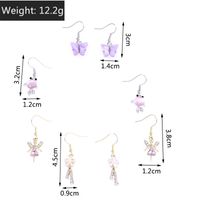Cute Acrylic Dripping Oil Butterfly Dragonfly Goldfish Bee Pendant Earrings main image 3