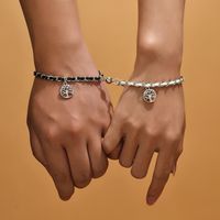 Simple Chain Magnetic Snap Lucky Tree Couple Bracelet sku image 1