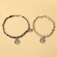 Simple Chain Magnetic Snap Lucky Tree Couple Bracelet main image 5