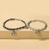 Simple Chain Magnetic Snap Lucky Tree Couple Bracelet main image 4