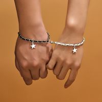 Creative Minimalist Star Magnetic Snap Pu Good Friend Bracelet sku image 1