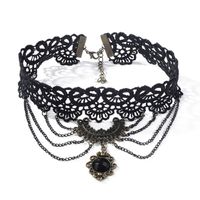 Gothic Style Simple Hollow-out Chain Multi-layer Lace Necklac main image 5