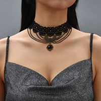 Gothic Style Simple Hollow-out Chain Multi-layer Lace Necklac main image 1