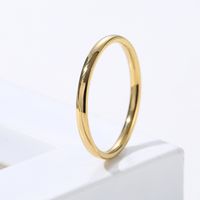 Titanium Steel 16K Gold Plated White Gold Plated Gold Plated Simple Style Polishing Round No Inlaid main image 5