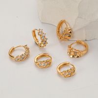 Fashion 18k Gold Circle Copper Hoop Earrings main image 6